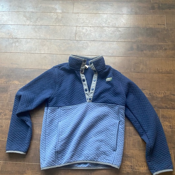 L.L. Bean Quilted 1/4 snap Colorblock pullover - Picture 8 of 8